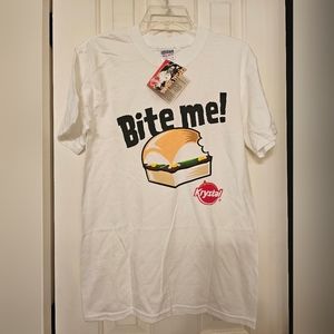 KRYSTAL BITE ME T-SHIRT, New w/tag, small